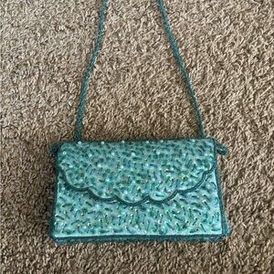 Elegant Green Beaded Women's Bag